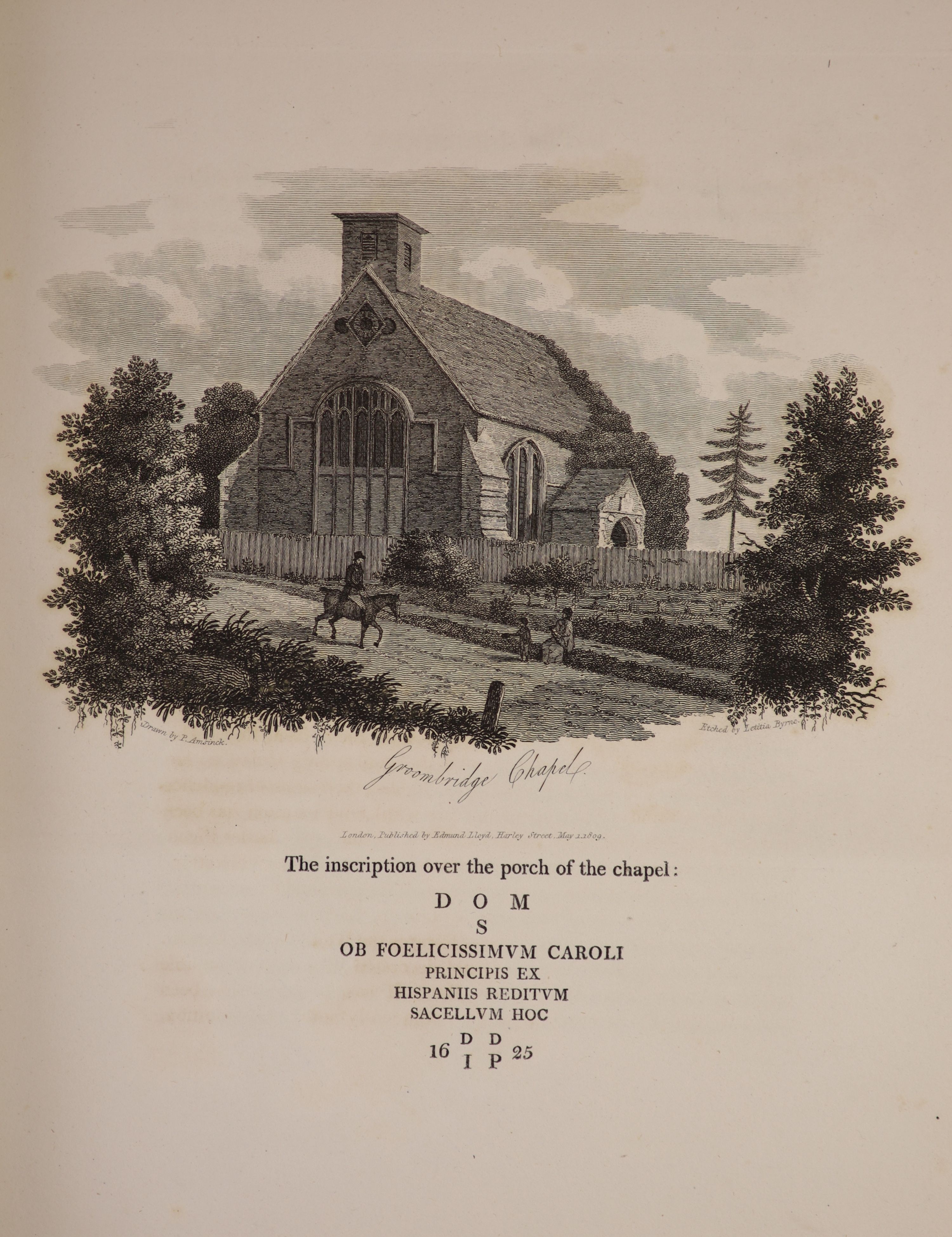 Amsinck, Paul - Tunbridge Wells, and its Neighourhood, qto, later red cloth, with frontis and 31 plates, text and plates browned, William Miller, London, 1810